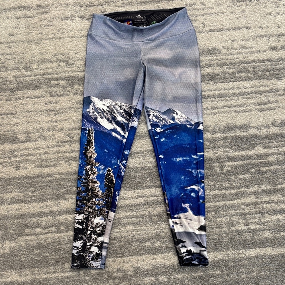 Mellivora Blue Mountain Print Leggings